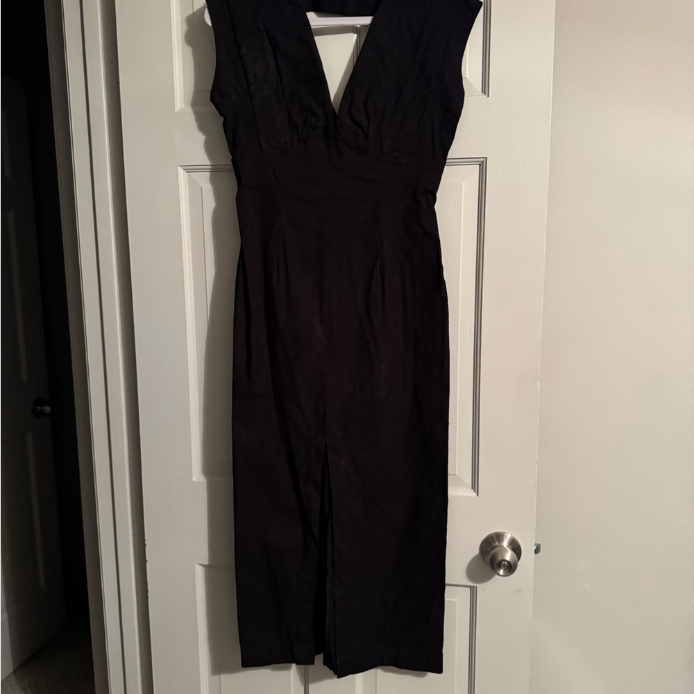Anthropologie Elegant Dark Midi Dress